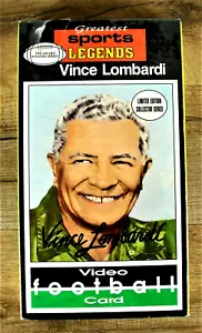 New Sealed Greatest Sports Legends Vince Lombardi Video Football Card VHS 1990 - Picture 1 of 6