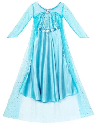 High Quality Girls Party Princess Dress Blue Long Fancy 11-12y - Image 1 of 4
