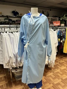 PPE Medical Laboratory Surgical Isolation Gown washable/reusable Light Blue - Picture 1 of 4