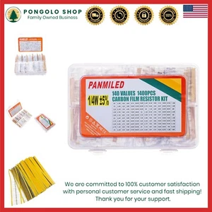 Widerstand Sortiment Set 1400 Stück Kohlefolie 0-10M Ohm 1/4W 5% DIY Elektronik - Bild 1 von 8