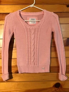 Justice Pink w/Silver Threading Cable Knit Sweater Girls Size 8 - Picture 1 of 3
