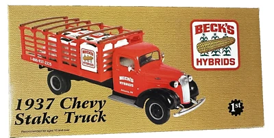 First Gear Beck's Hybrids 1937 Chevy Stake Box Truck  1/34 BH-18-2600-B - Image 1 of 4