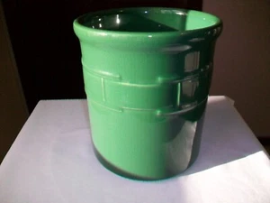 LONGABERGER POTTERY LARGE 2 QUART UTENSIL PICKLING CROCK 6 3/4" IVY GREEN - Bild 1 von 9