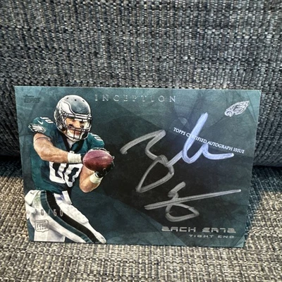 2013 Topps Inception Zach Ertz Silver Ink Auto /50 Rookie Card Eagles - Image 1 of 4