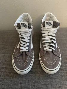 Vans Sk8-Hi Top Gray & White Skate Shoes Men’s Size 6.5 Women’s Size 8 *Read* - Picture 1 of 11