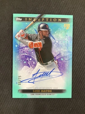 2024 Topps Inception Aqua Auto /75 #BRES-LM Luis Matos San Francisco Giants - Image 1 of 2