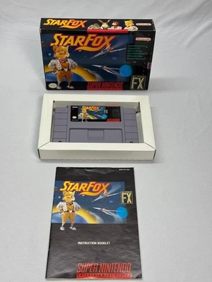Star Fox Super Nintendo SNES COMPLETE Game + Box + Manual + Insert - Image 1 of 4