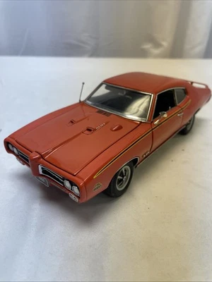 Danbury Mint 1969 Pontiac GTO Judge Orange Die-Cast Car 1:24 Scale No Box See - Image 1 of 4