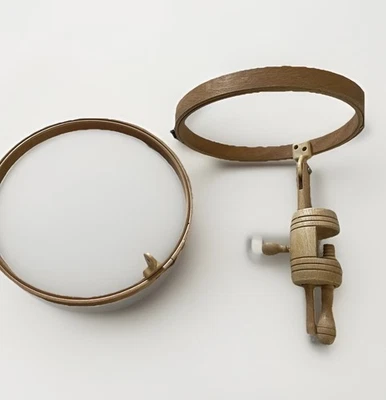 Vintage Style Table Barrel Clamp for Embroidery & Tapestry  with Two Hoops - Image 1 of 4
