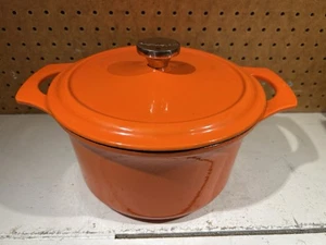 Rachael Ray Enameled Cast Iron Dutch Oven/Casserole Pot With Lid 5 Quart Orange - Picture 1 of 5