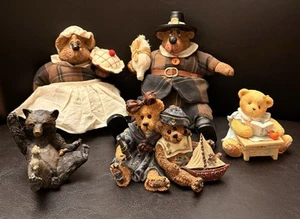 Lot of 5 Bear Figurines – Boyds, Russ Berrie, Cherished Teddies, Mixed Set - Picture 1 of 14