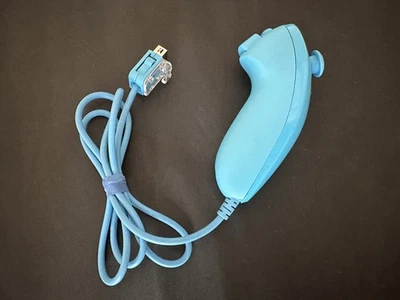 Nintendo OEM Blue Nunchuck Controller For Wii Gamepad - Image 1 of 4