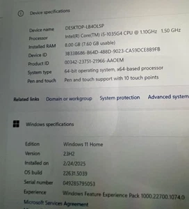 Microsoft Surface Pro 7 - Platinum Intel Core i5, 8 GB, 256 GB Reset roboczy TAKI JAKI JEST - Zdjęcie 1 z 4
