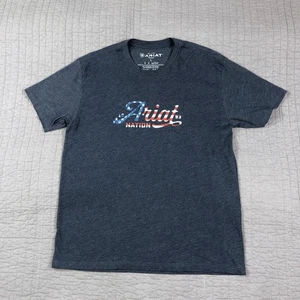 Ariat Hemd Herren Large blau Ariat Nation 93 USA Flagge Grafik Western Cowboy Pferd - Bild 1 von 20