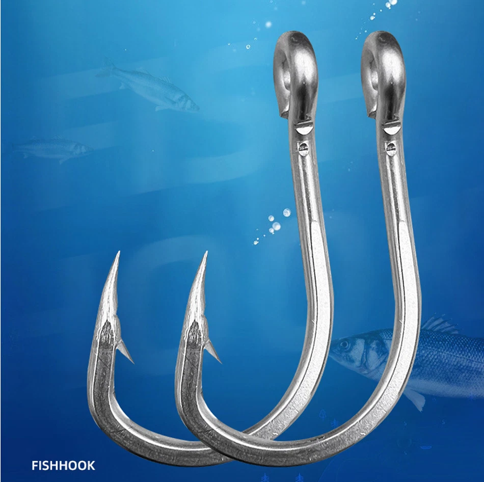 30Pcs Big Game Stainless Steel Fishing Hooks Sharpen Bait Lure Rig Hook 2/0-12/0 - image 1 of 4