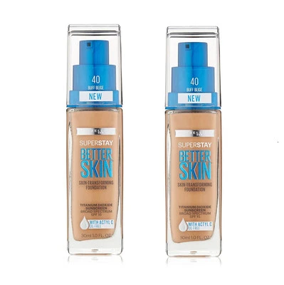Pack of 2 Maybelline New York Superstay Better Skin Foundation, Buff Beige 40 - Image 1 of 4