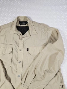 Polo Sport Ralph Lauren Shirt Large Khaki Nylon Vented Fishing Military Safari - Picture 1 of 12