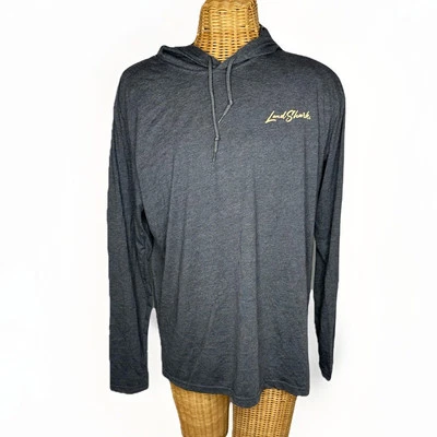 Camiseta con capucha de manga larga para hombre Margaritaville Landshark, gris, talla XL Foto 1 de 4