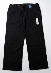 George Men's Flat Front Wrinkle Resistant Casual Pants BL1 Black Soot Size 40X30 - Picture 1 of 5