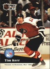 1991-92 Pro Set Flyers Hockey Card #180 Tim Kerr UER