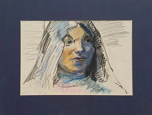 Michael Steiner ""Woman Series #1", Pastel Original, 11""h x 17""w imagen - Imagen 1 de 2