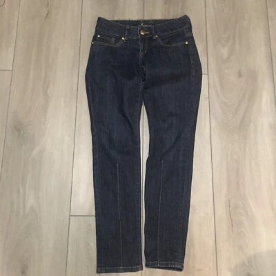 Женские джинсы Marciano с синим вареным логотипом со складками спереди джинсовые брюки размер 25 - Изображение 1 из 4