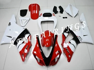 Red White ABS Injection Mold Bodywork Fairing Kit Panels for YZF R1 1998-1999 - Picture 1 of 7