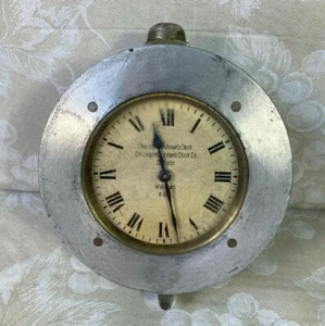 Reloj Chicago Watchman Reloj Grabación Waltham Movimiento 8 Días Estuche Peltre - Imagen 1 de 12