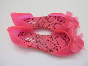 Lia Fuchsia Jelly Slip On With Bow LIS 4062FCH Style Shiny Various Sizes New - Picture 1 of 6