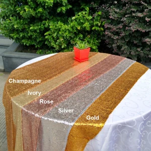 2 Stck. 12"x108" Pailletten Tischläufer Hochzeit Party Hotel Bankett Tischdecke - Bild 1 von 14