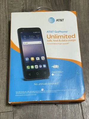 Brand New Sealed At&t Go Phone ALCATEL Ideal 8GB 4.5" Prepaid Smartphone - Slate - Image 1 of 4