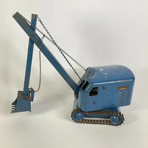 Vintage Structo Toys Pressed Steel Excavator Steam Shovel Toy Blue - Picture 1 of 14