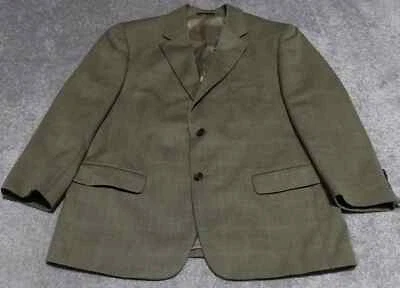 Blazer Abrigo Deportivo Club Room Macy’s Para Hombre Talla 42S Marrón Muesca de Pecho Único Foto 1 de 4