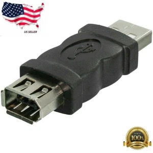 NEW Firewire IEEE 1394 6 Pin Female F to USB M male Adaptor Converter - Afbeelding 1 van 2