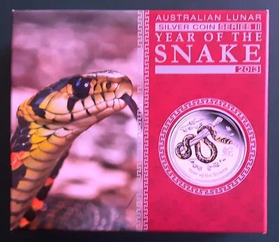 2013 Australia Coin 1/2 oz 999 Silver Snake Proof in OGP mintage 5,142 - Image 1 of 4