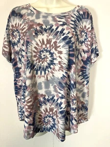 🥰 Ugg Koolaburra Shirt Womens M Tie Dye Stretch Soft Modal Relaxed roomy Tee - Picture 1 of 5