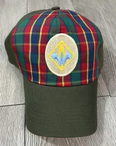 Weblos Uniform Twill Logo Plaid Adjustable Hat M/L Green New with Tags - Picture 1 of 7