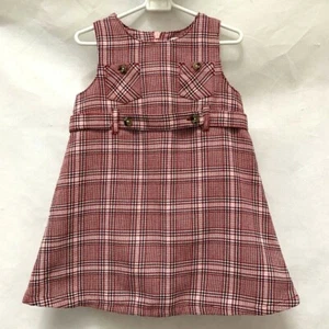 Gymboree 18-24 Months Red Jumper Dress Portobello Road Houndstooth Plaid - Picture 1 of 8