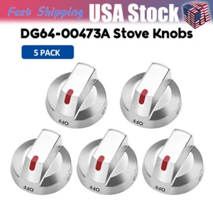 5Pcs DG64-00473A Upgraded Burner Control Dial Knobs for Samsung Gas Range Stove - Picture 1 of 15