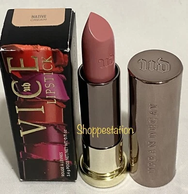Urban Decay Vice Lipstick Shade NATIVE Cream Full Size .11oz / 3.4g New In Box - Image 1 of 2