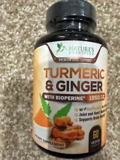 Turmeric Curcumin Highest Potency 95% 1950mg with BioPerine 60 capsules