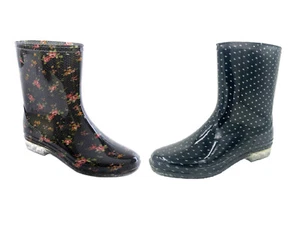 Ladies Tobillo Botas de Agua Corto Lluvia - Festival Perro Caminando Jardín - Imagen 1 de 3