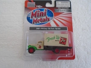 MINI METALS 1/87 HO SCALE 41/46 CHEVY BOX TRUCK 7UP SODA - Picture 1 of 6