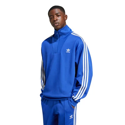 Chaqueta Top Para Hombre Adidas Originales Azul Lúcido Adicolor Cuello Embudo Nueva Foto 1 de 4