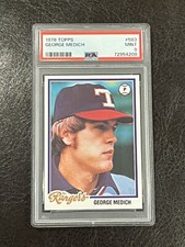 1978 Topps George Doc Medich #583 PSA 9 MINT!! Texas Rangers