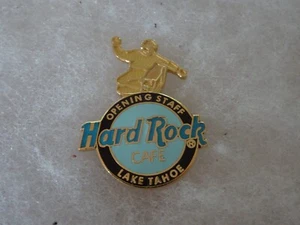 Hard Rock Cafe pin Lake Tahoe Grand opening STAFF Blue logo gold snowboarder 98 - Picture 1 of 1