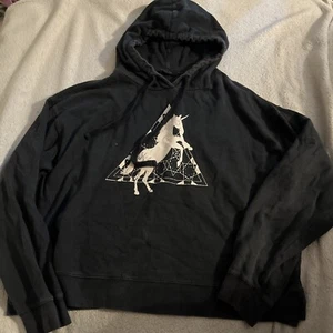 Allsaints Womens spectrum hoody Distressed Pullover Hoodie black Size m - Picture 1 of 19