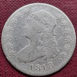 1818 Capped Bust Quarter 25c Circulated #84670 - Picture 1 of 2