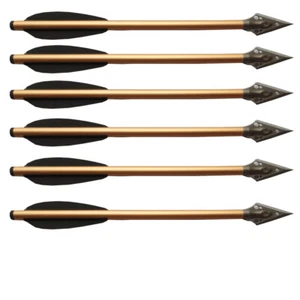 12PK Crossbow Bolts 6.5 Inch Steel Broadhead Tips for 50-80lbs Pistol Crossbow - Picture 1 of 6