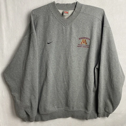 Minnesota Golden Gophers Nike Sweatshirt Men's Gray Track Cross Country Size L Cover